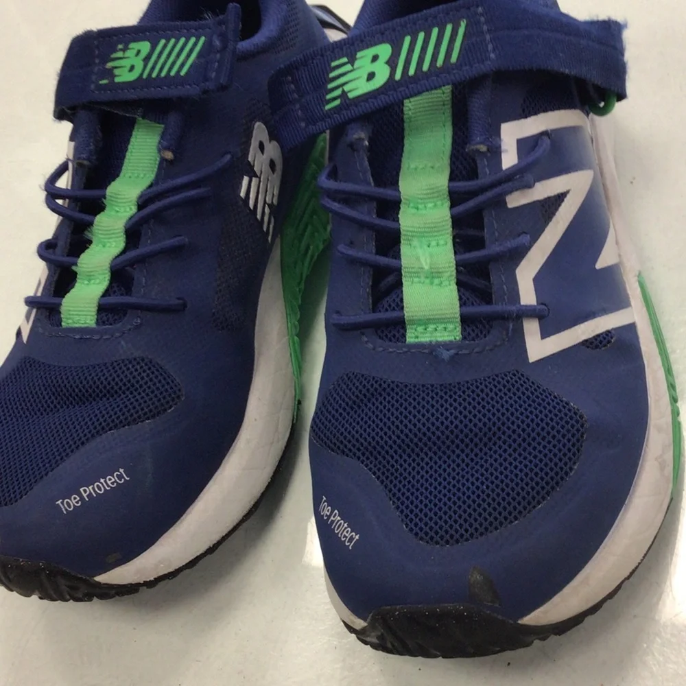 New Balance Kids Blue and Green Hook-and-Loop Sneakers
